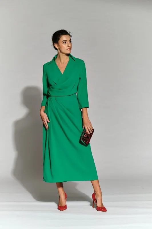 Moskada Green Capella Dress Tunics Chic elegant