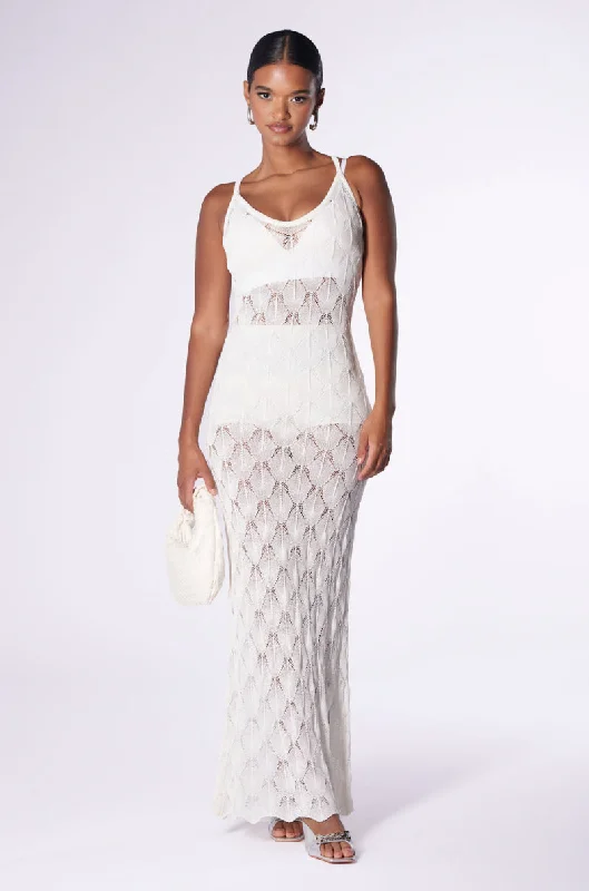 VACATION ON MY MIND CROCHET MAXI DRESS Tunics Prom sequined