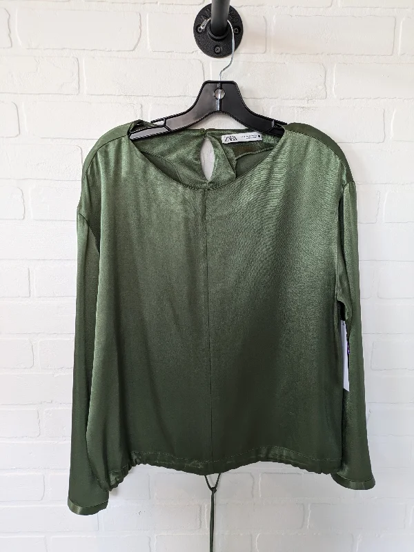 Green Pants Set 2pc Zara, Size Xs Comfortable Pleated Pants