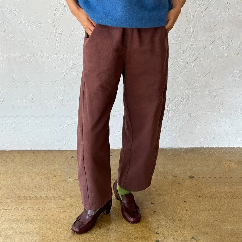 Womens Cotton Arc Pants - Chocolate Soft Cotton Pants