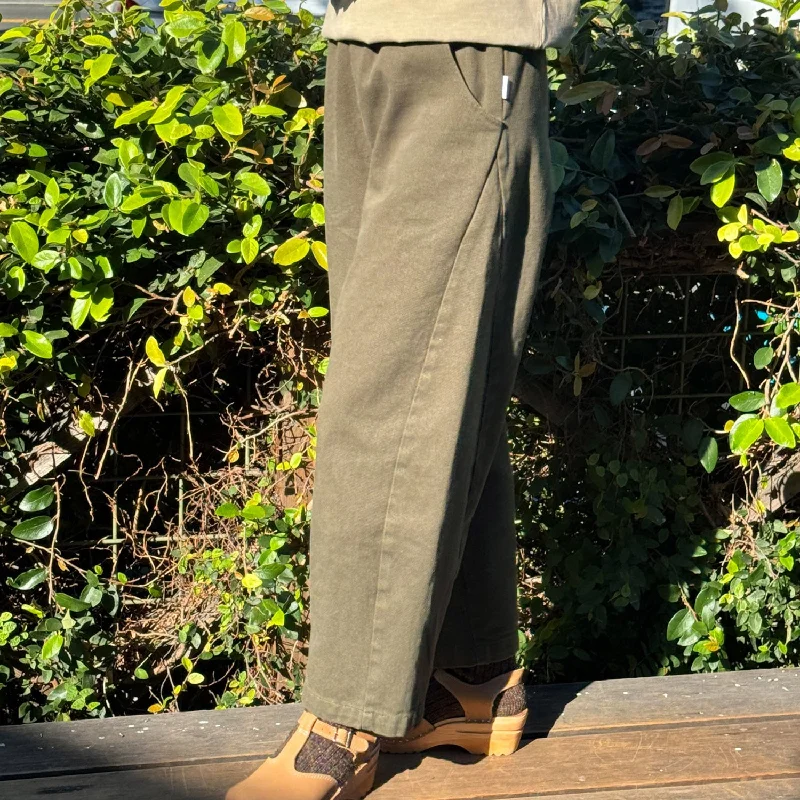 Womens Cotton Arc Pants - Olive Canvas Comfortable Denim Pants