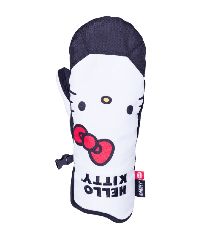 686 Women's Revel Mitt Hello Kitty White