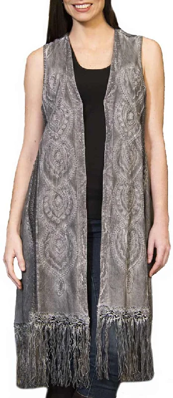 Inca Cottons Women's Fringe Duster Vest