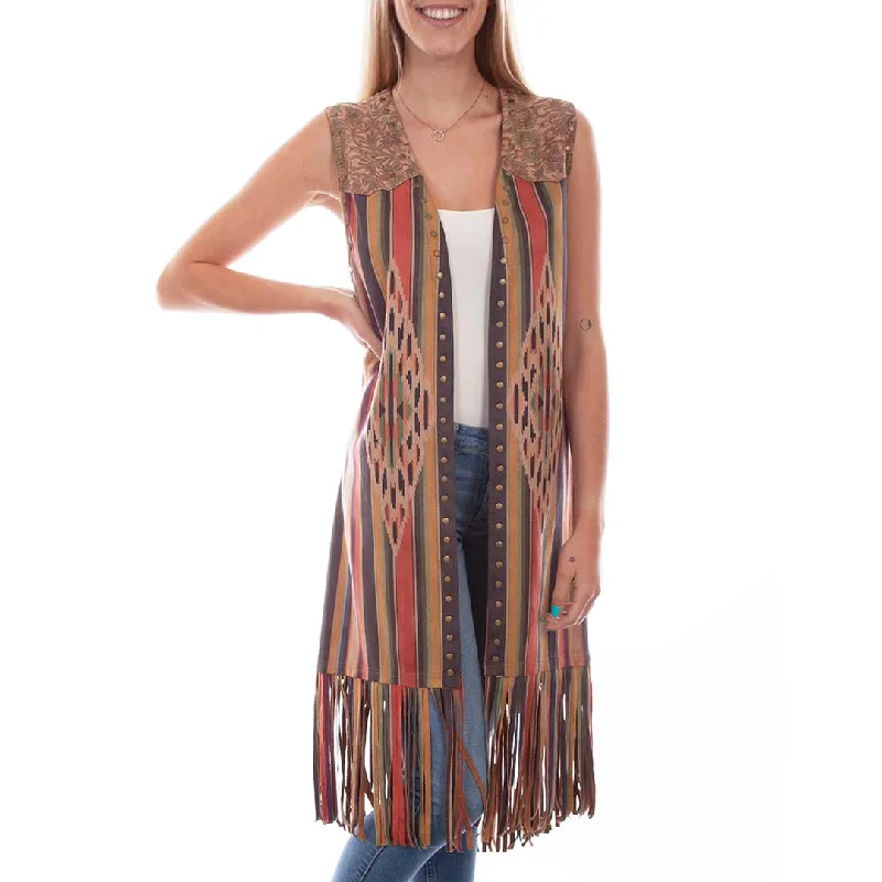 Scully Women's Microfiber Serape Print Vest