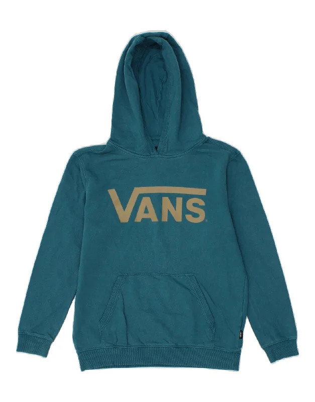 VANS Boys Graphic Hoodie Jumper 14-15 Years Large Blue