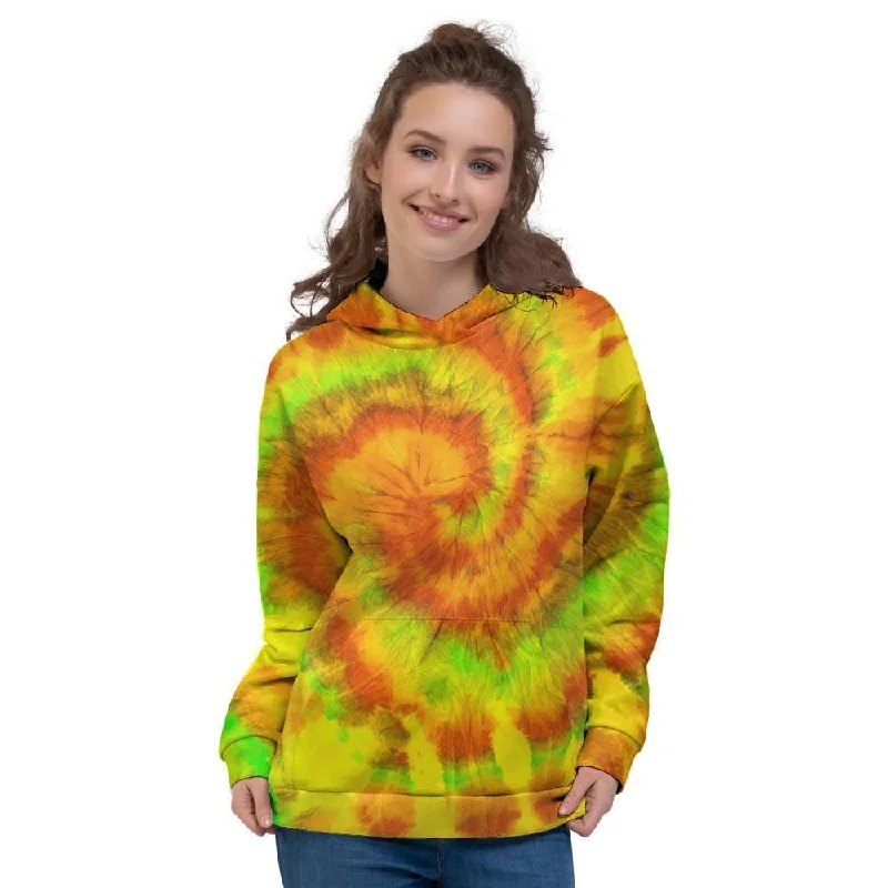 Yellow Tie Dye Women's Hoodie