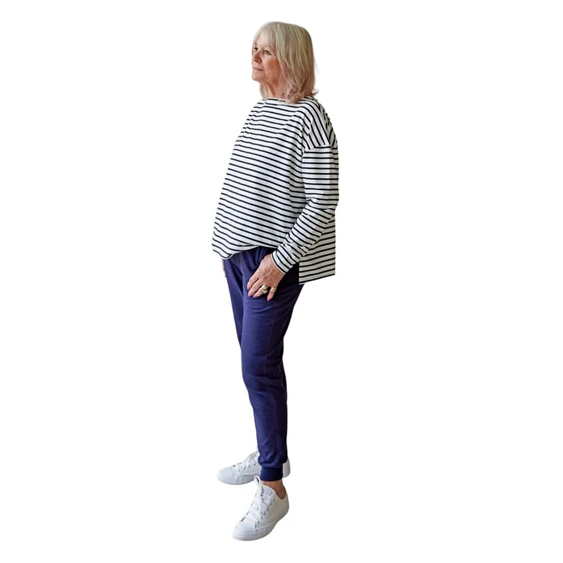 Bryony Stripe Top in Navy